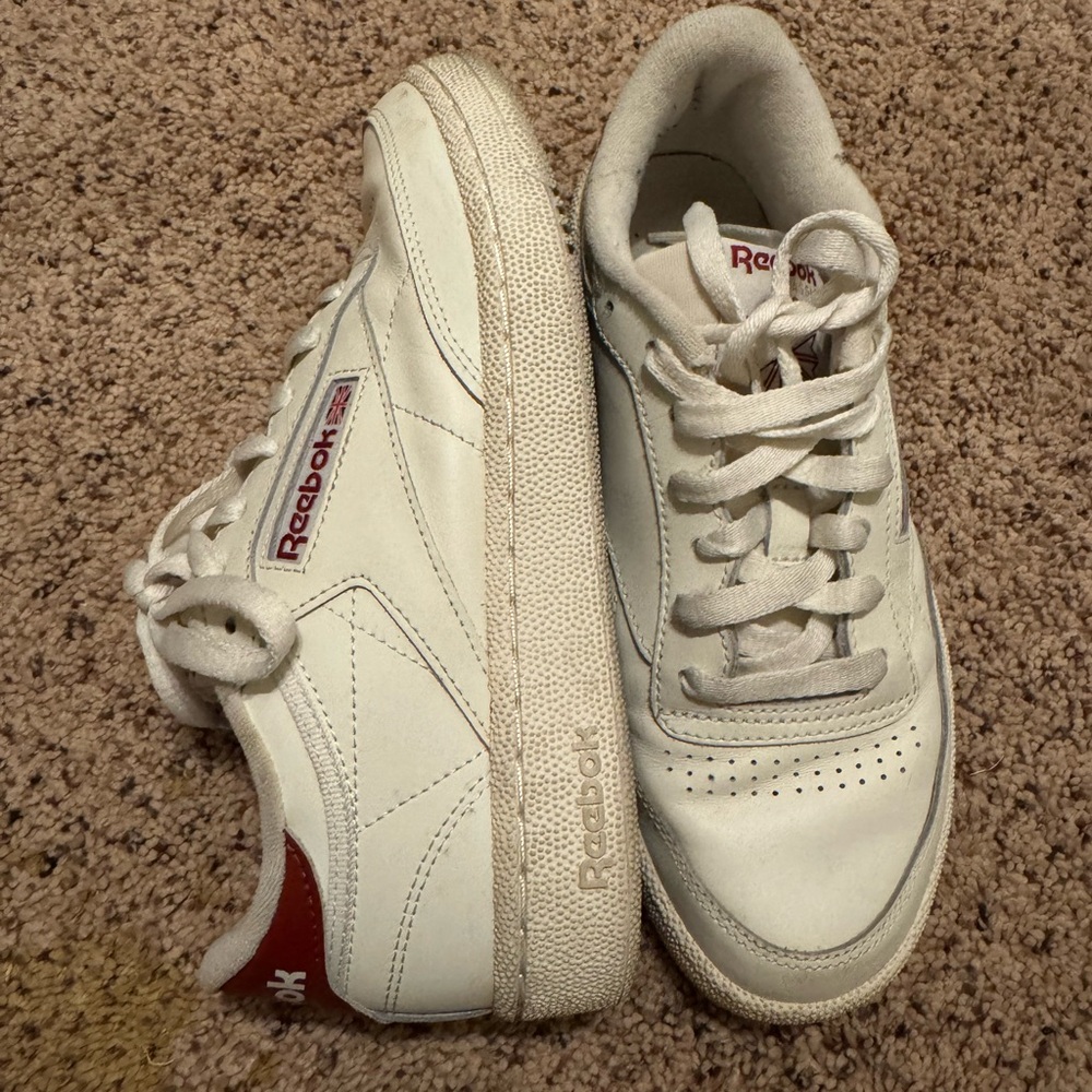 Reebok White and Red Women's Sneakers